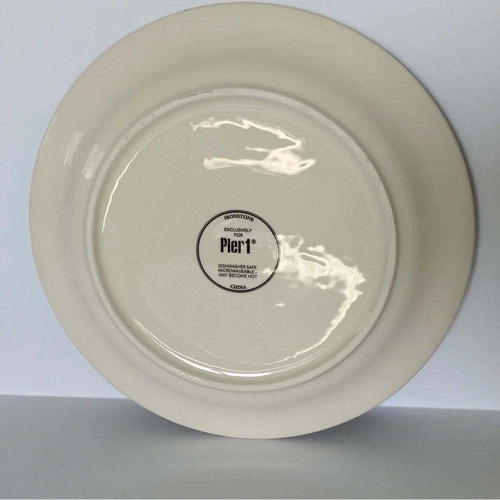 Pier 1 Imports Hummingbird Plate Ceramic 8.75” Lunch Decor birds Ruby Throated